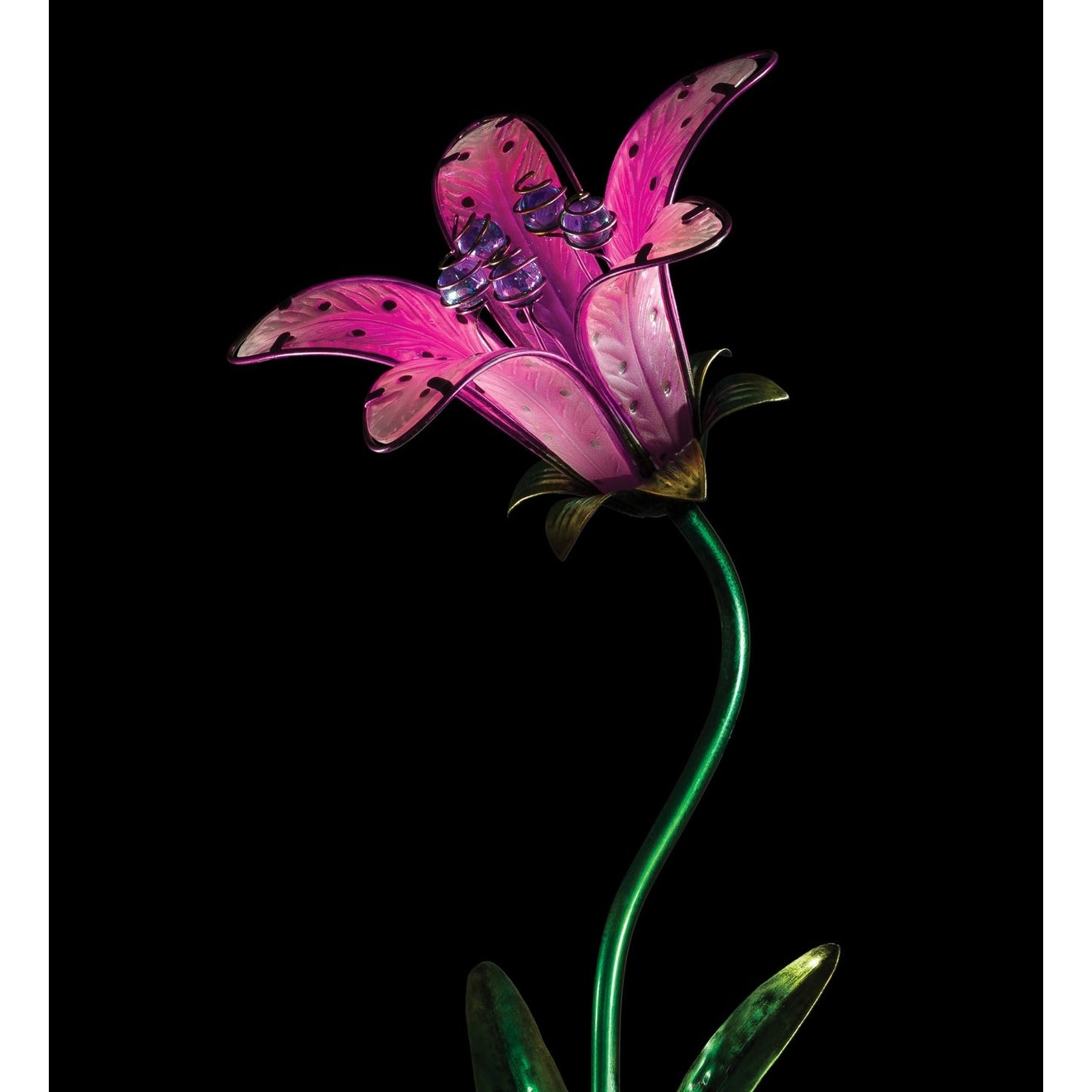 Solar Tiger Lily Stake - Pink - 9"x7.25"x33" - image 2 of 5