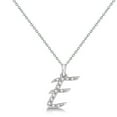 thumbnail image 2 of Personalized Diamond Script Letter Initial Necklace in 14k White Gold, 2 of 2