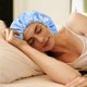thumbnail image 4 of (Sky Blue) 1 pc sleeping hat, solid color, double layers with elastic beauty hat, portable lock, 4 of 5