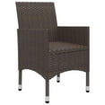 thumbnail image 5 of vidaXL 5 Piece Garden Dining Set Brown, 5 of 5