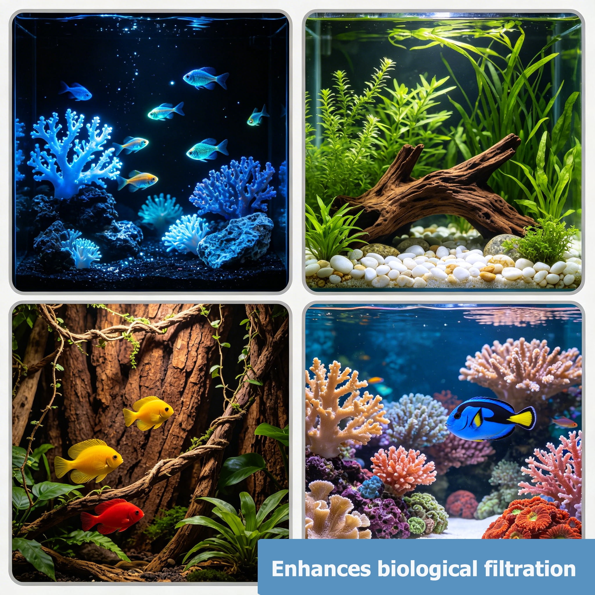 Qzbhct 10 Pcs Small Fish Tank Filter Cartridge for Aqueon QuietFlow Internal Power filters with SmartClean Technology 15 Gallon Aquarium Pad Replacement