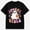 Black-1, variant on Girls Spooky Vibes Ghost Leopard Bow Pumpkin Halloween Graphic T-Shirt