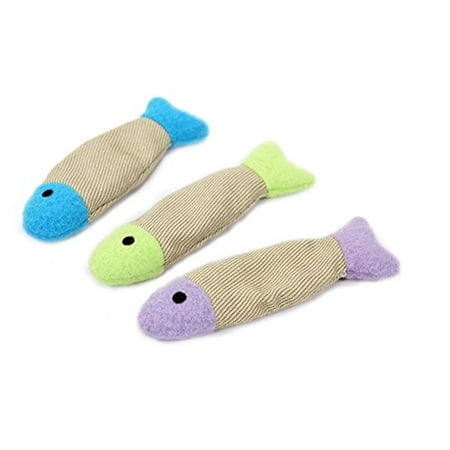 SmartyKat Fish Flop Cat Toy Catnip Crinkle Toys, 3 Toys per package ...