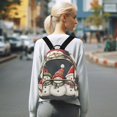 thumbnail image 7 of FORMRS Mini Backpack Purse for Women Quilted Travel Daypack Casual Shoulder Bag, Red Snowmen, 7 of 7