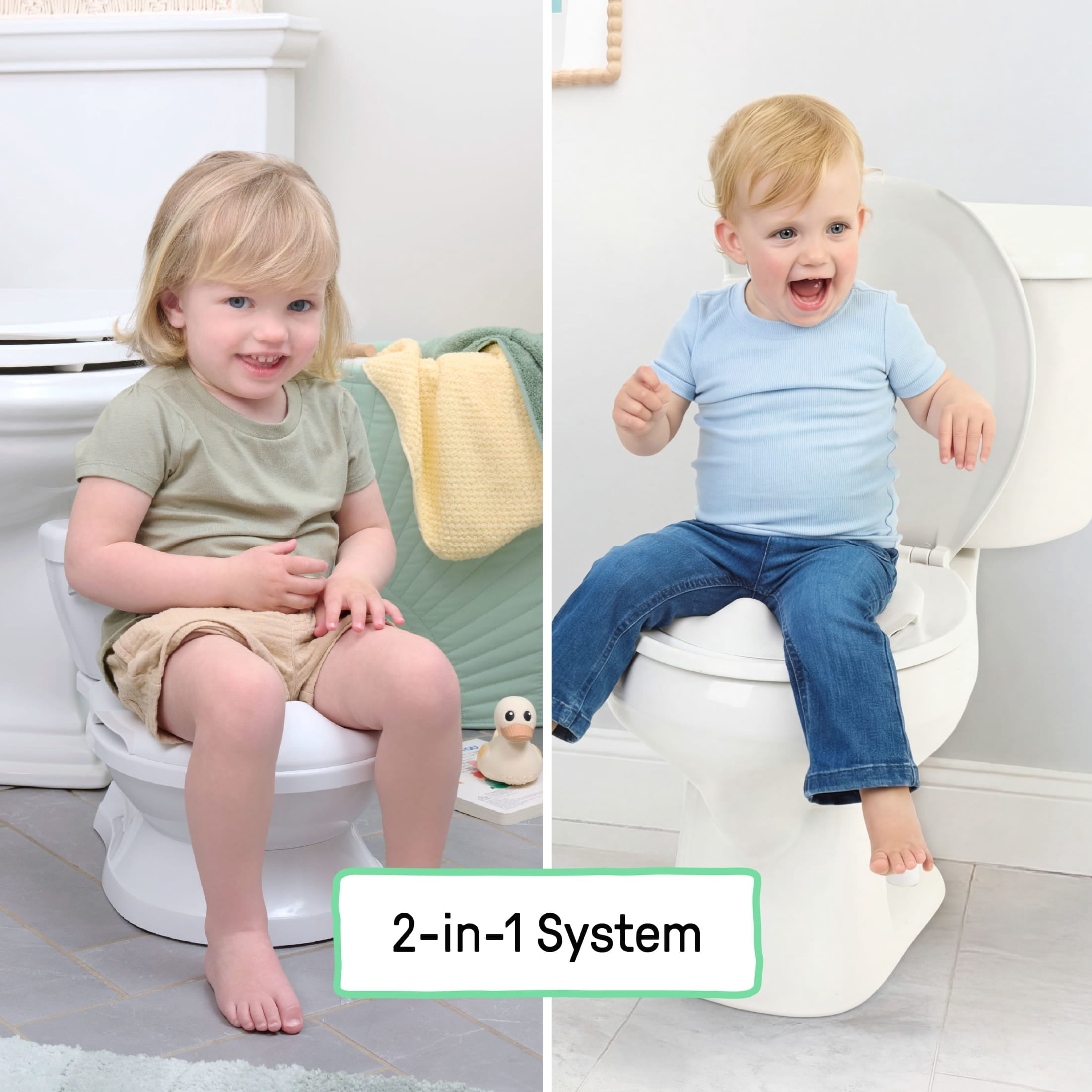 Ingenuity My Size Potty Chair and Training Toilet for Toddlers, White