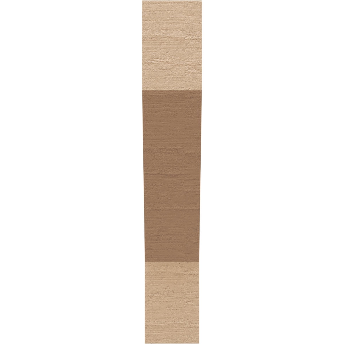 3"W x 6"D x 18"H Thin Clemmons Rough Cedar Woodgrain TimberThane Corbel, Primed Tan