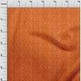 thumbnail image 2 of oneOone Cotton Jersey Orange Fabric Small Motif Bandhani Dress Material Fabric Print Fabric By The Yard 58 Inch Wide, 2 of 4