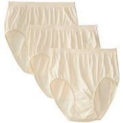 Bali Women's 3 Pack Comfort Revolution Brief Panty, Light Beige, 10/11