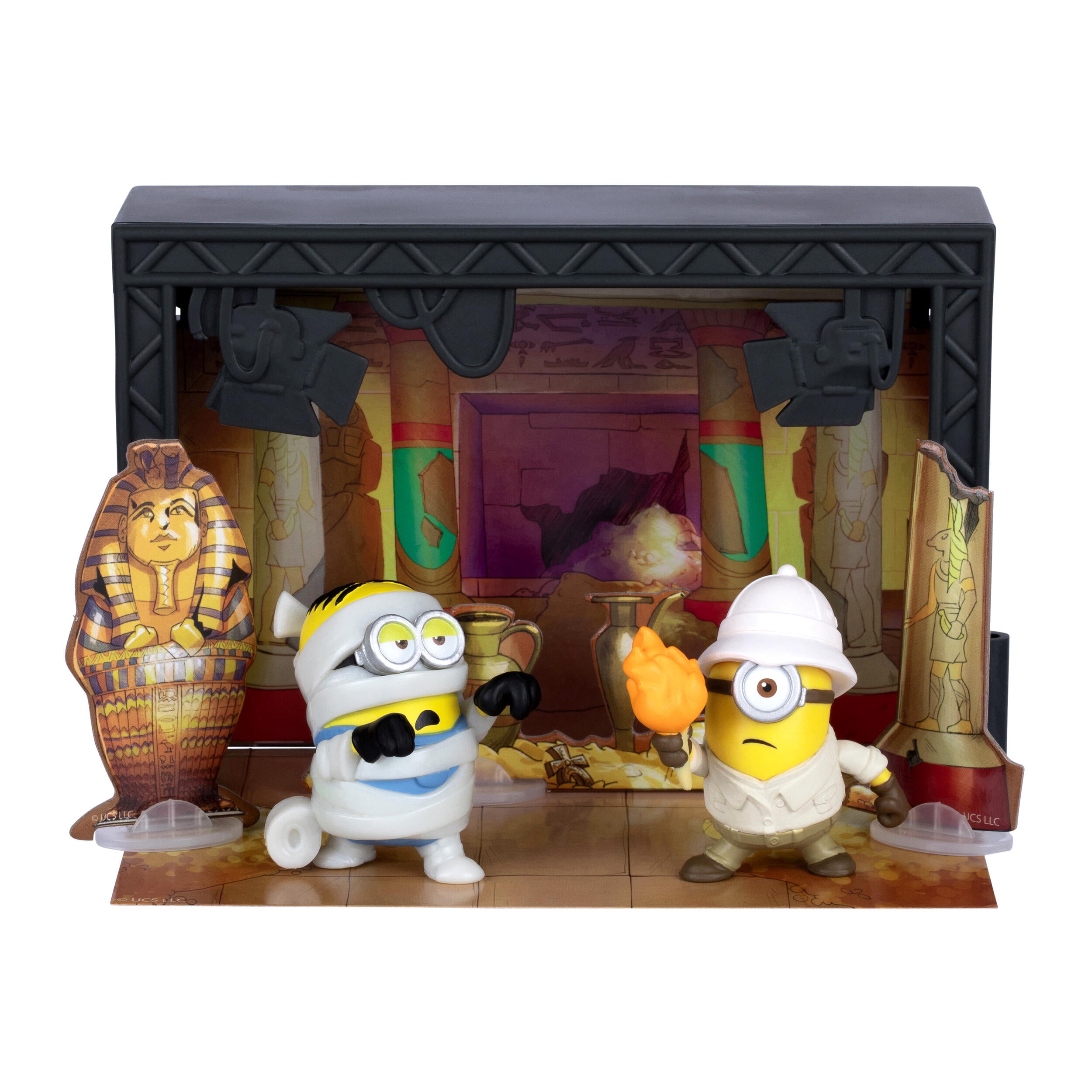 Minions & Monsters Mummy Temple Sound Stage, Includes 2 Mini Figures and 3 Themed Stage Props, Connect to Build Your Monstrous Production, Ages 4+