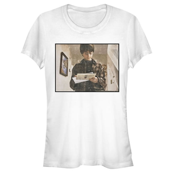 Junior's Harry Potter Letter to Hogwarts Memory  Graphic Tee White Small