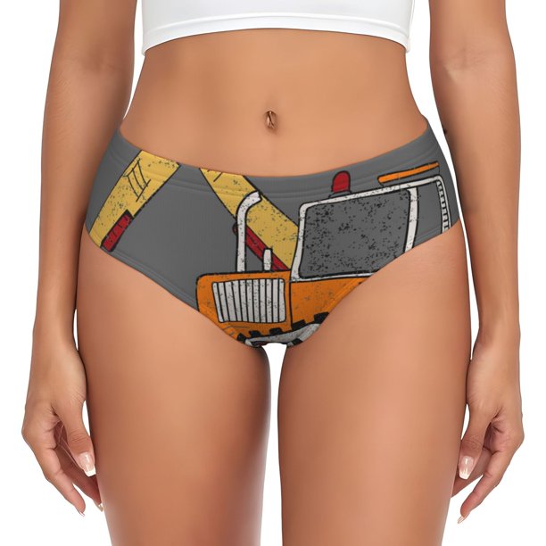 Balery I Like Big Digger Ropa Interior de Algodón para Mujer con Dibujo – Braguitas Cómodas y Elásticas, Estilo Clásico-XX-Large