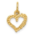 thumbnail image 4 of 14K Yellow Gold Charm Pendant Themed 15 mm 11 Polished I Love You Heart, 4 of 4