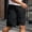 Black, variant on Men Cargo Shorts Pants Solid Color Flexible Waist Storage Pockets Rugged Field Wear