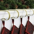 thumbnail image 5 of Festival Christmas Stocking Hook Fireplace Metal Hanger Grip Party Supplies Gold, 5 of 5