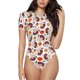 thumbnail image 1 of Balery Turkey And Thanksgiving2 Body de cuello redondo de manga corta para mujer Tops de manga corta Tops básicos-Large, 1 of 7