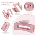thumbnail image 4 of 8 Pcs Hair Claw Clips,4.3 Inch Hair Clips Claw,Large Non-slip Matte Claws for Women, Claw Clip for Thick Hair,Strong Hold Banana Clips for Thick Thin Hair(Beige, Khaki, Light Pink, Pink), 4 of 8