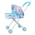 thumbnail image 1 of Cochecito de bebé plegable para muñecas, carrito de empuje, decoración para casa de muñecas, regalo para niñas Azul, 1 of 9
