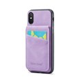thumbnail image 5 of Allytechgroup Retro Wallet Case for Apple iPhone XR, RFID Blocking Cards Holder Kickstand Bumper Shockproof Anti-Scratch Premium PU Leather TPU Back Cover for Women Men, Purple, 5 of 8