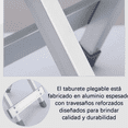 thumbnail image 2 of Banco Silla Plegable De Acero Para Exterior Carga 100kg Xtellar Blanco, 2 of 3