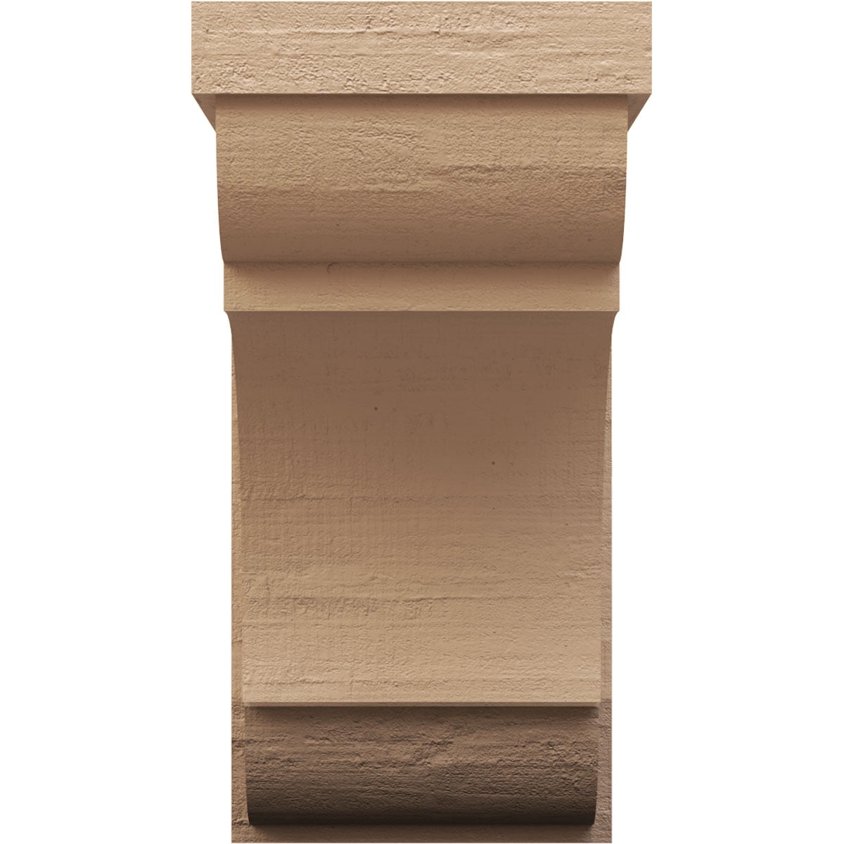 10"W x 10"D x 20"H Wide Bryant Rough Cedar Woodgrain TimberThane Corbel, Primed Tan