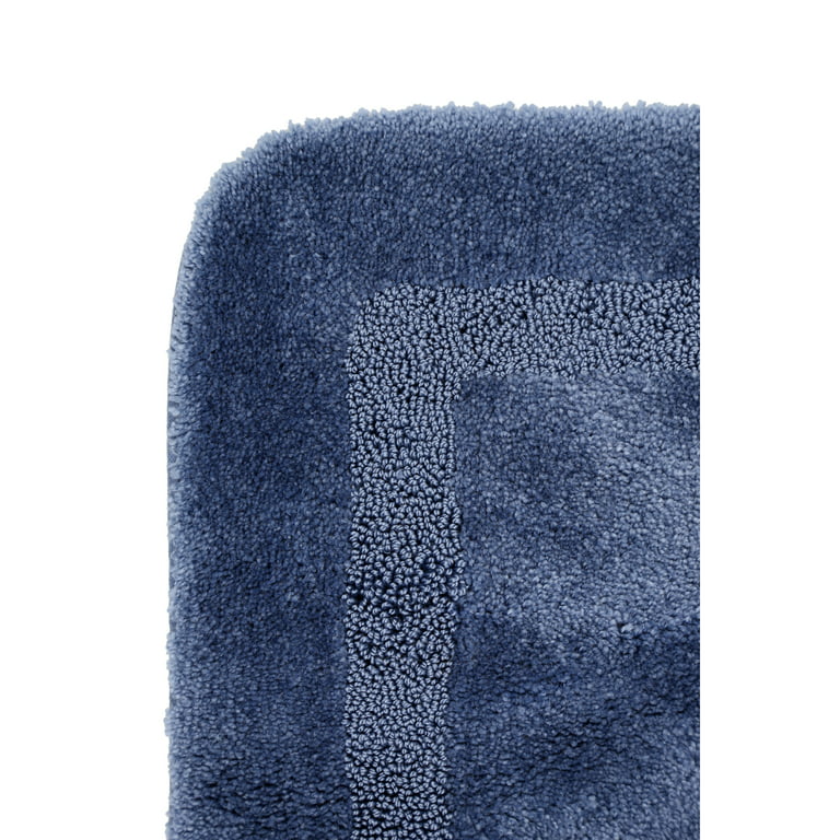 Facet Slip Resistant Plush Nylon Bath Rugs