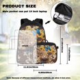 thumbnail image 4 of KUIFORTI Cow Sunflower Backpack and Lunch Box, 4Pcs Kids School Bag Set for Elementary Primary Middle School, Girls Boys Bookbag with Pencil Case Water Bottle Sleeve, 4 of 7