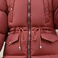 thumbnail image 5 of Qetyuw Women's Puffer Jacket Winter Faux Fur Coat Warm Bubble Long Jackets Full Zip Up Quilted Jacket Windproof Fleece Lined Outdoor Thick Outerwear Clothing, 5 of 5