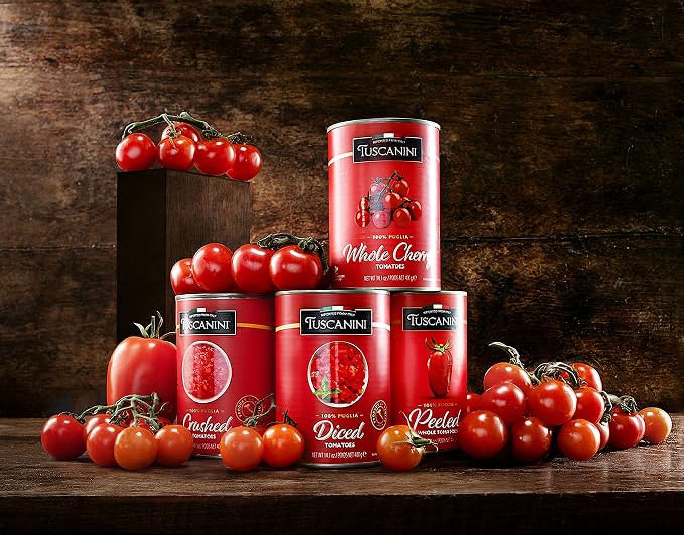 Tuscanini Italian Whole Cherry Tomatoes, 14.1oz (4 Pack) | BPA