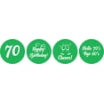 thumbnail image 1 of Darling Souvenir chocolate Labels DIY 190 Pcs Cheers 70th Birthday Theme Stickers-Green, 1 of 1