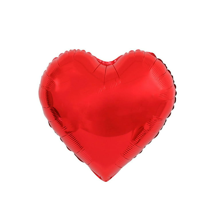 18 Heart Foil Balloon Red X 6 Pack Heart Balloons, Foil Helium
