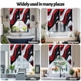thumbnail image 6 of Abstract Gradient Stitching Swag Curtain Valance for Windows, Black Gary Red Water Ripple Window Treatments Short Swag Topper for Kitchen Windows Bathroom Bedroom, 36"x36", 6 of 8