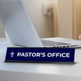 thumbnail image 2 of Pastor's Office 2 x 10" Desk Sign with Aluminium Frame | Church Leader Role and Titles, 2 of 8