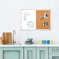 thumbnail image 6 of DOLLAR BOSS Combo Whiteboard for Wall 24"x18" Cork Board Whiteboard Bulletin Board Pin Board Wall-Mounted Dry Erase Magnetic White Board Combination Board with Markers, White Aluminium Frame, 6 of 10