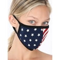 thumbnail image 2 of American Flag Print Washable Soft Cotton Lining Adults Unisex One Size Face Covering Mask, 2 of 4