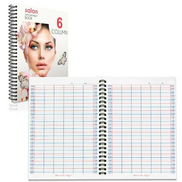4 PCS Karlash 6 Column Undated Appointment Book  Six Person Daily and Hourly Schedule