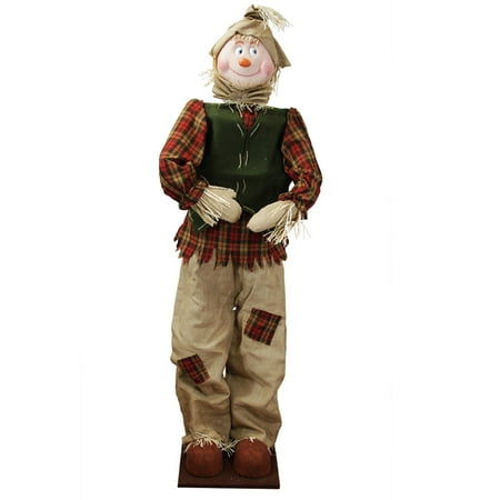 Huge 6 Foot Life-Size Plush Autumn Scarecrow - Sitting or Standing