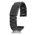 thumbnail image 1 of MasteelfCA 22mm Stainless Steel Solid Links Bracelet Watch Band Strap Straight End with 2pcs Watch Spring Bars (Black), 1 of 8
