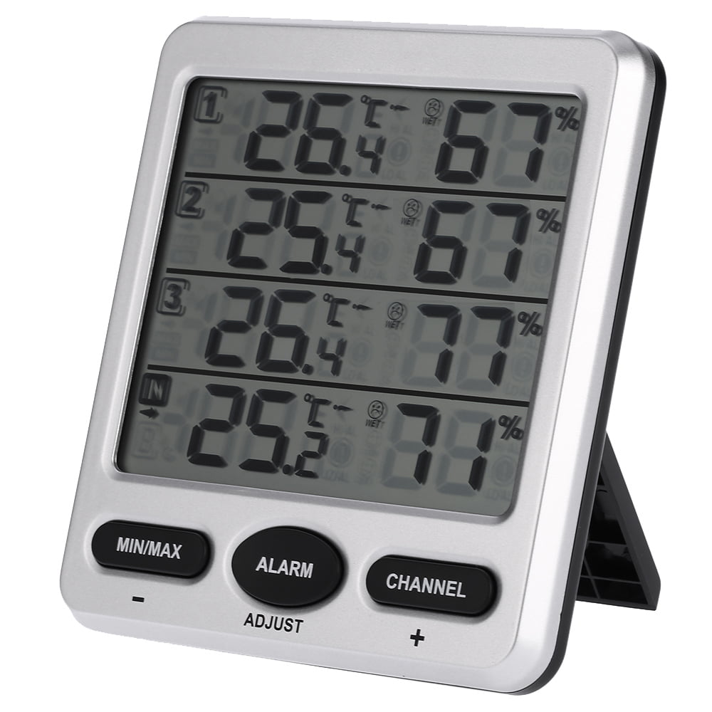 Wireless Indoor/Outdoor 8-Channel Thermo-Hygrometer with 1 Remote Sensor 