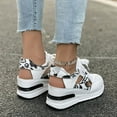 thumbnail image 4 of Mepaouo Platform Sneakers High Hidden Heel Wedge Slip on Sandals Lace up Mesh Running Tennis Shoes, 4 of 8