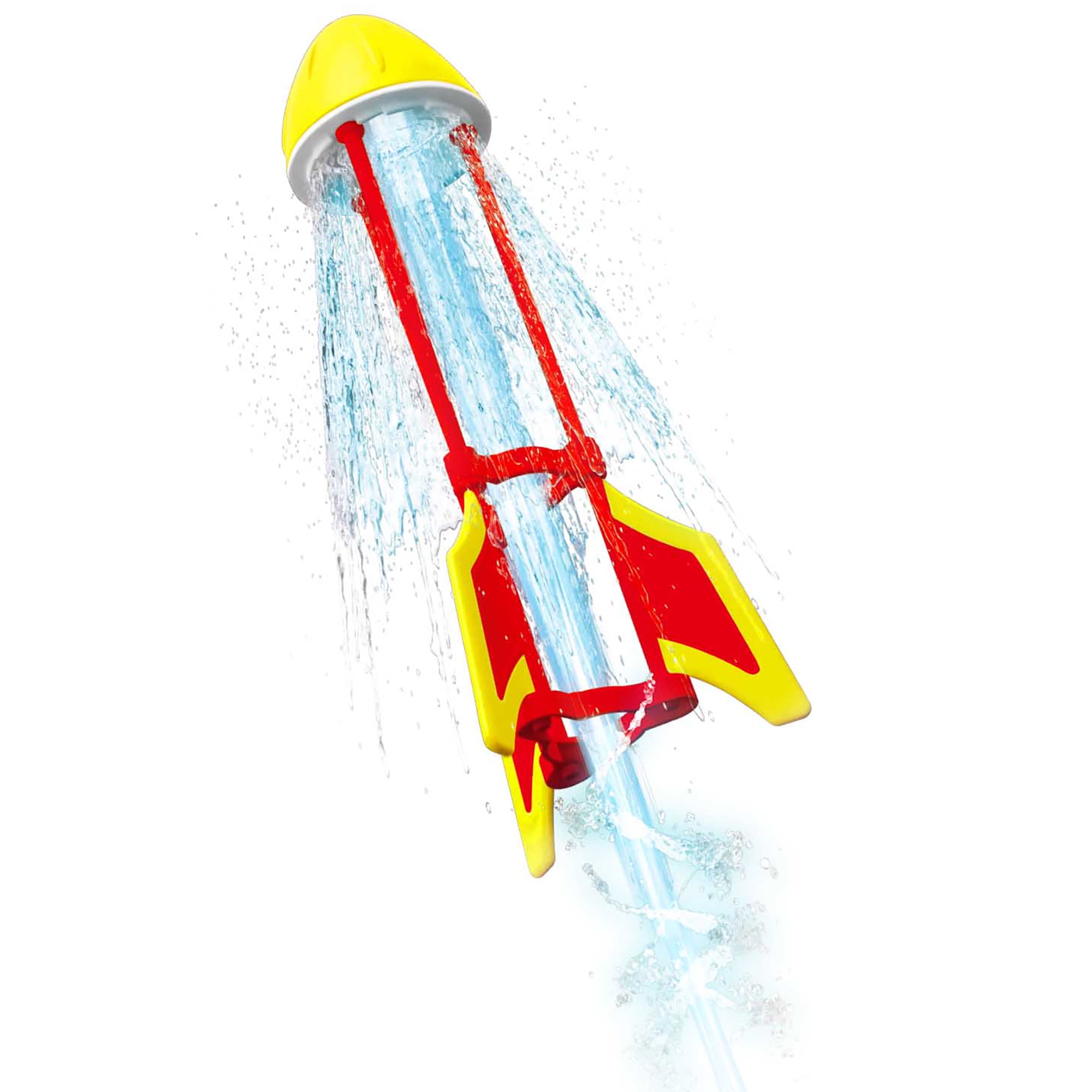 Lanard: Water Powered Hydro Jet Rocket - Red-Yellow, Stomp To Launch Up to 30ft, Extreme Propulsion Rocket, Hose Attaching, Outdoor Play Toy, Kids 5+