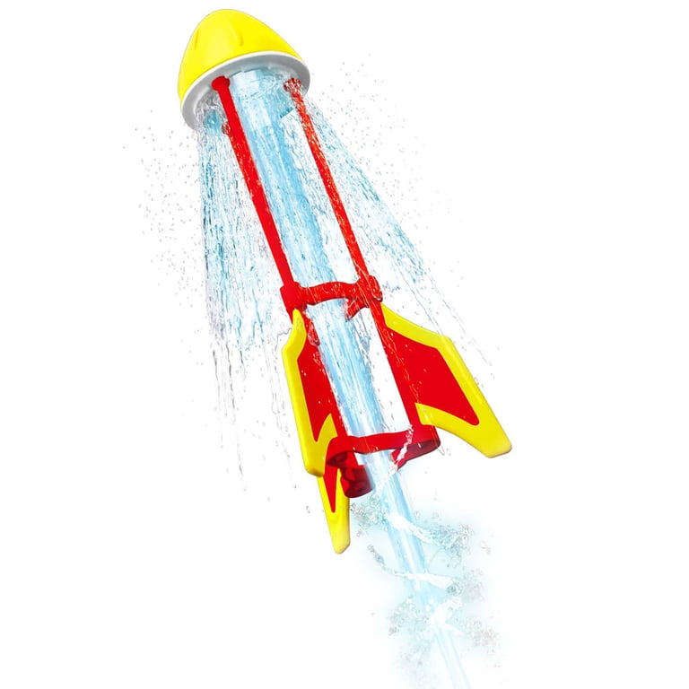Lanard: Water Powered Hydro Jet Rocket - Red-Yellow, Stomp To