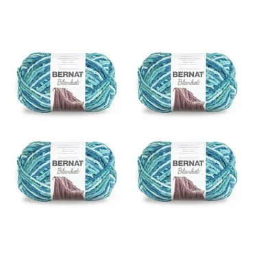 Bernat® Blanket™ Coastal Collection #6 Super Bulky Polyester Yarn, Tidepool 10.5oz/300g, 220 Yards (4 Pack)