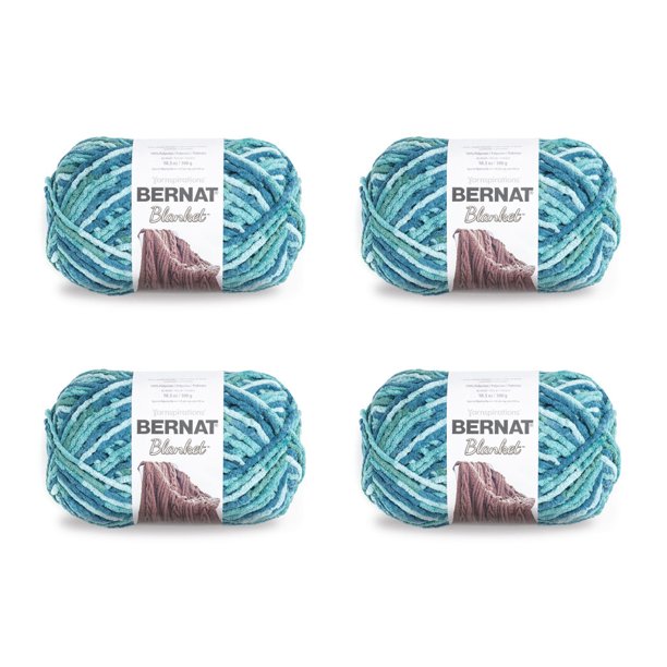 Bernat® Blanket™ Coastal Collection 6 Super Bulky Polyester Yarn, Tidepool 10.5oz/300g, 220