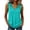 Green, variant on Going Out Tops Summer Sleeveless V-Neck Circle Tops - Ruffle Flounce for Everyday Black M
