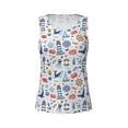 thumbnail image 4 of Fotbe Watercolor Nautical Womens Loose Fit Casual Flowy Slim-Fit Tank Tops Athletic Round Neck Trendy Sleeveless Summer Tops for Gym and Yoga-Medium, 4 of 9