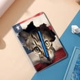 thumbnail image 5 of Spiral Notebook,Double-Wire Spiral College Lined Journal Notebook for Study and Notes,100 Pages,5.71x 8.26 in - Kitten Peeking through a Hole in the American Flag, 5 of 7