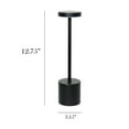 thumbnail image 3 of Simple Designs 12.75" Mushroom Magic Disc Dimming & Rechargeable Cordless 4-Way Touch Sensor Stick Desk Lamp, Black, 3 of 5