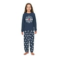 thumbnail image 4 of Family Matching Christmas Pajamas Dance Like Frosty Reindeer Theme in Navy Blue, Sizes NB to 6XL, 4 of 7