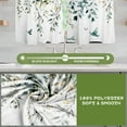 thumbnail image 4 of Kitchen Curtains 2 Panels Leaves Floral Short Window Curtains Treatment Over Sink Tier Drapes Small Cafe Curtains Flower Leaf Tier Curtains for Bathroom 36x28inch, 4 of 5