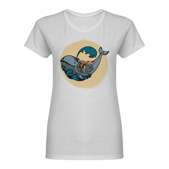 Peace Whale Shaped T-Shirt Women -Image by Shutterstock, Female XX-Large